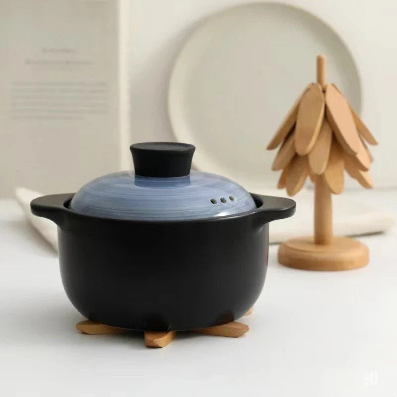 Tree-Shaped Wooden Trivet Set